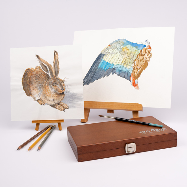 Staffeleien mit Aquarellen nach Albrecht Dürer